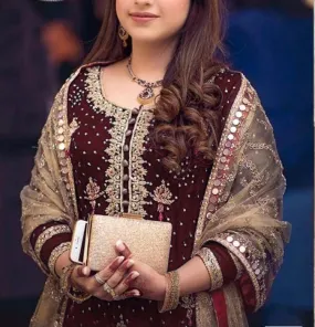 Aliza Waqar Chiffon Suit