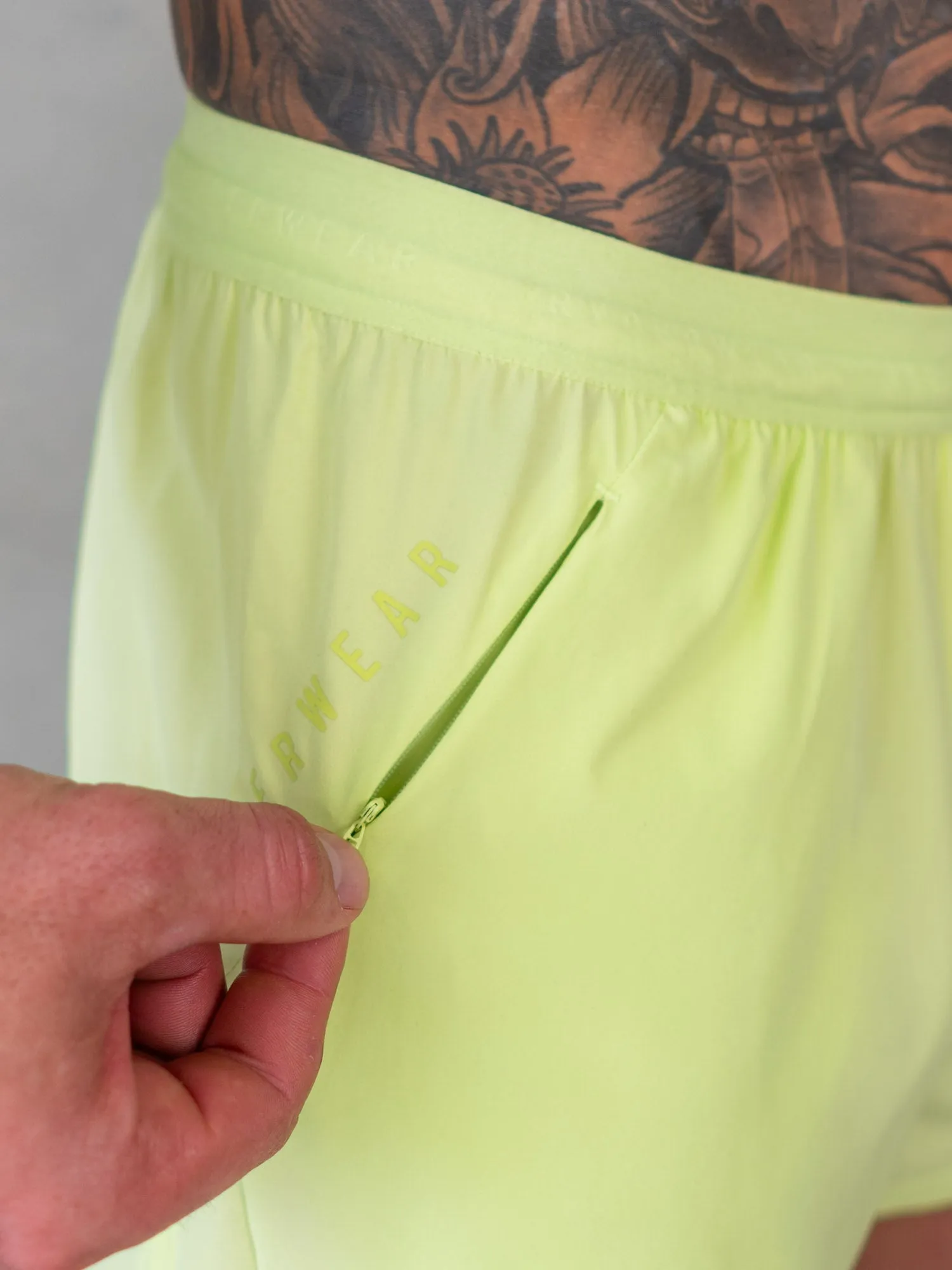 3" Training Shorts - Lime