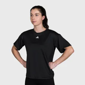 Optimized Title: ADIDAS Womens Black AEROREADY 3-Stripes Training T-Shirt for Ultimate Performance