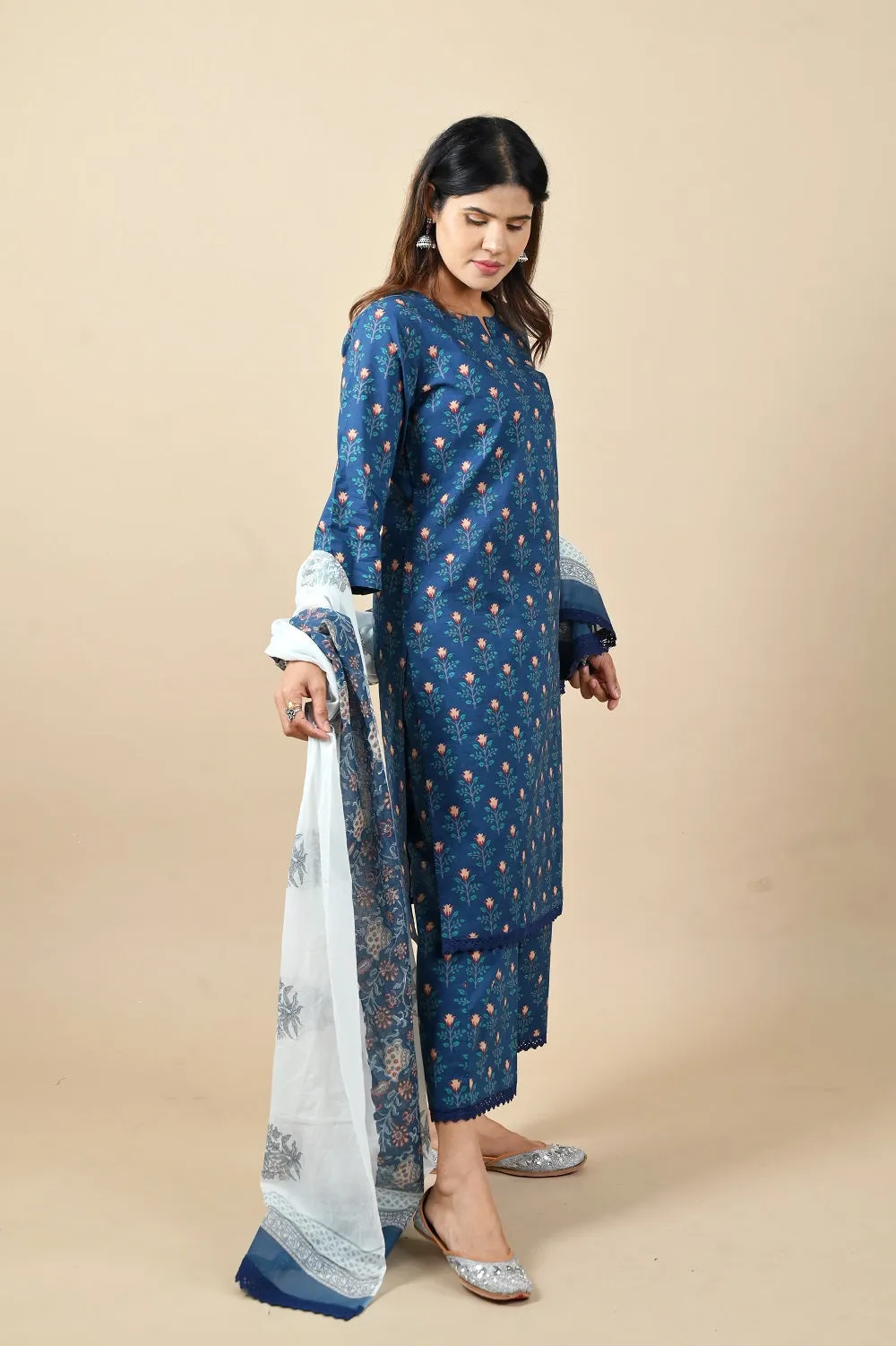 Amaya Handblock Cotton Suit Set