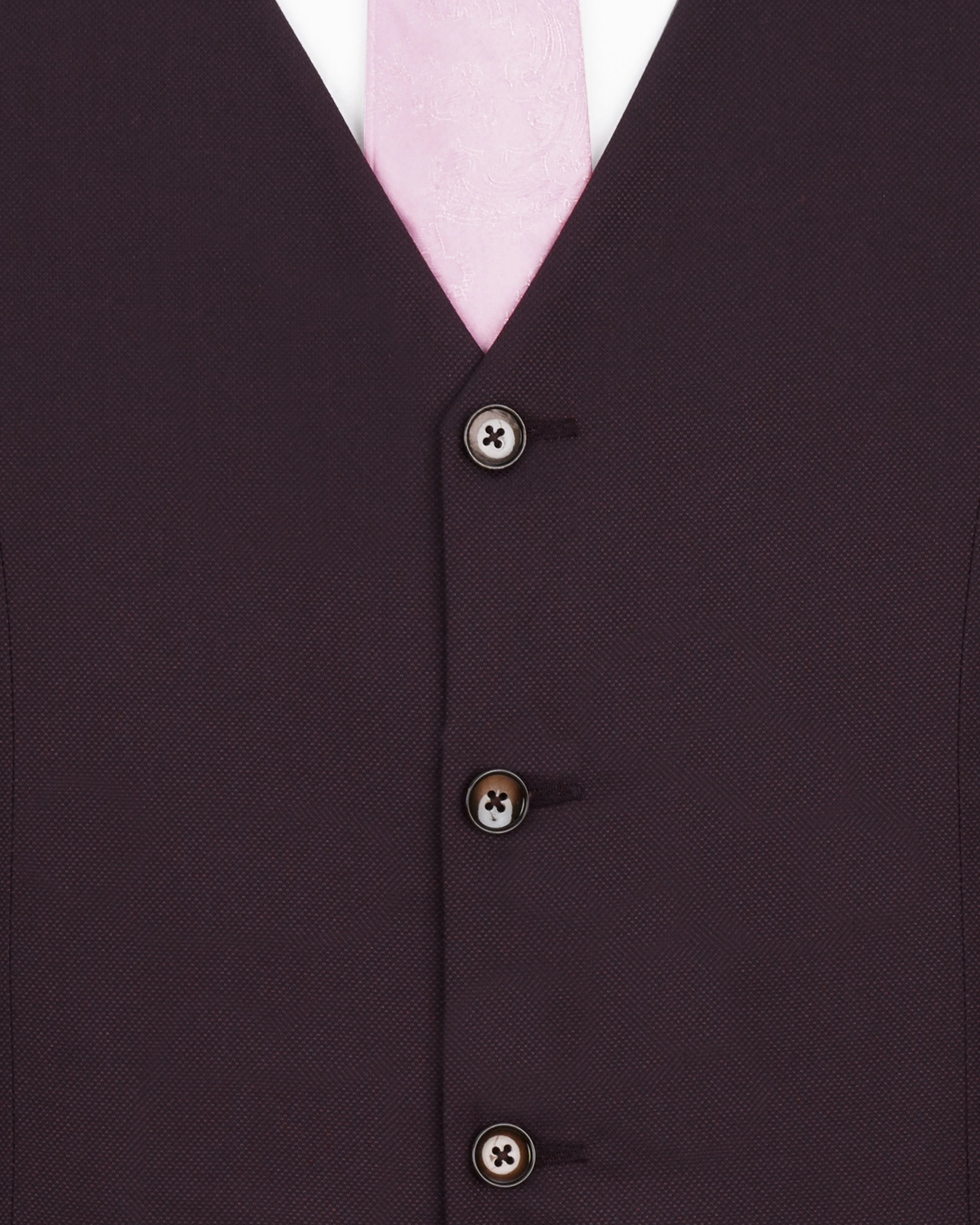 Aubergine Maroon Single Breasted Suit