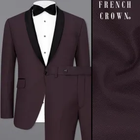 Aubergine Maroon Tuxedo Suit