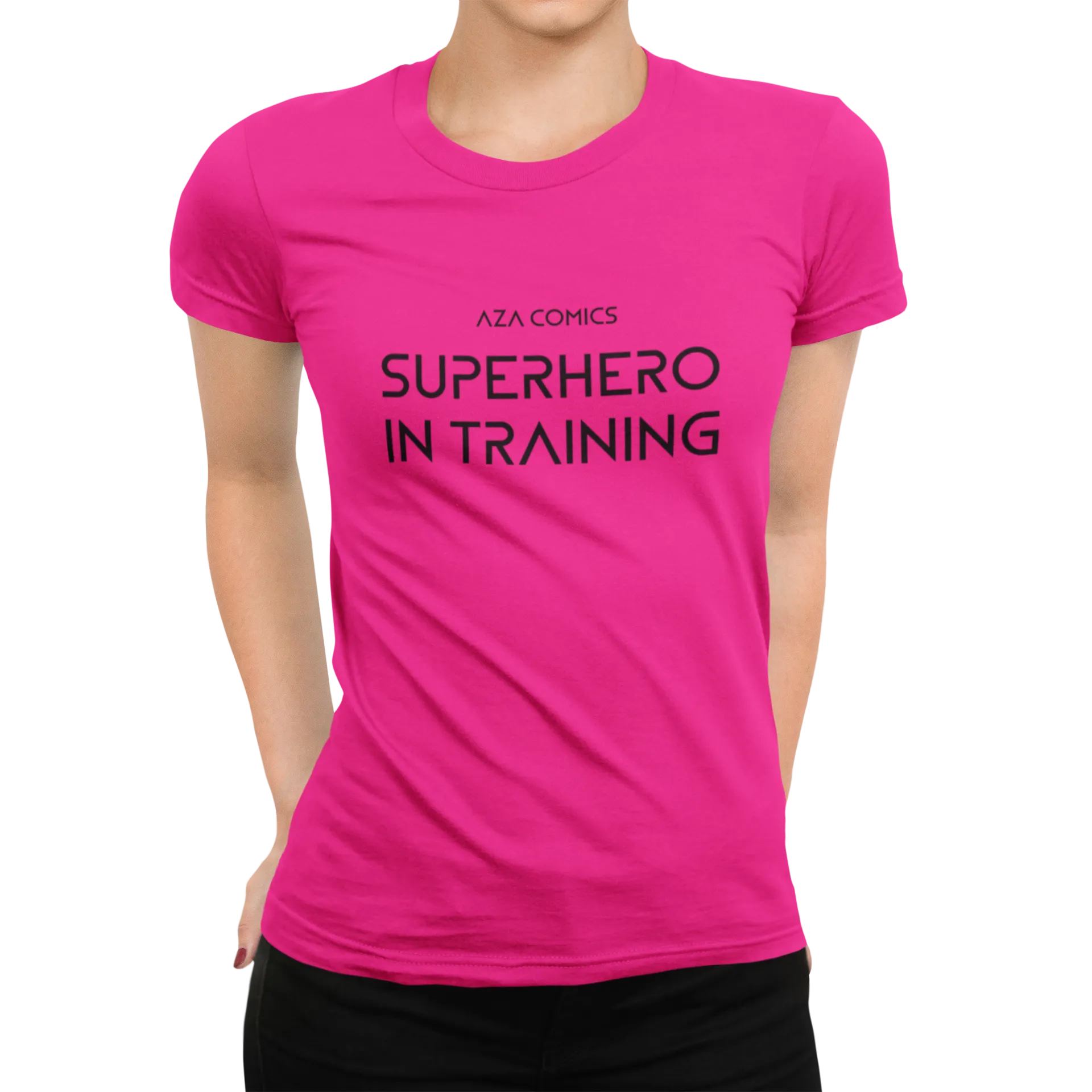 Aza Comics Superhero In Training Workout Tee