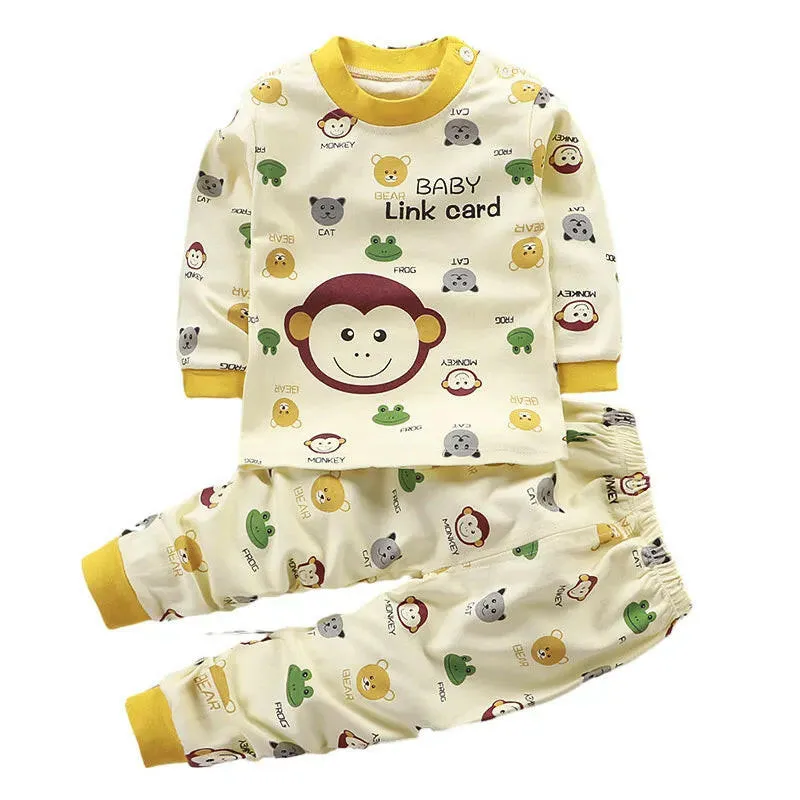 Baby Boys Cartoon Dinosaur Top Pants Sleepwear