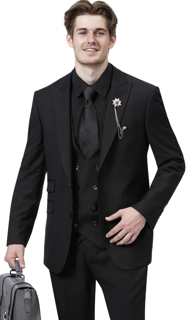 EJ Samuel Black Suit M2770