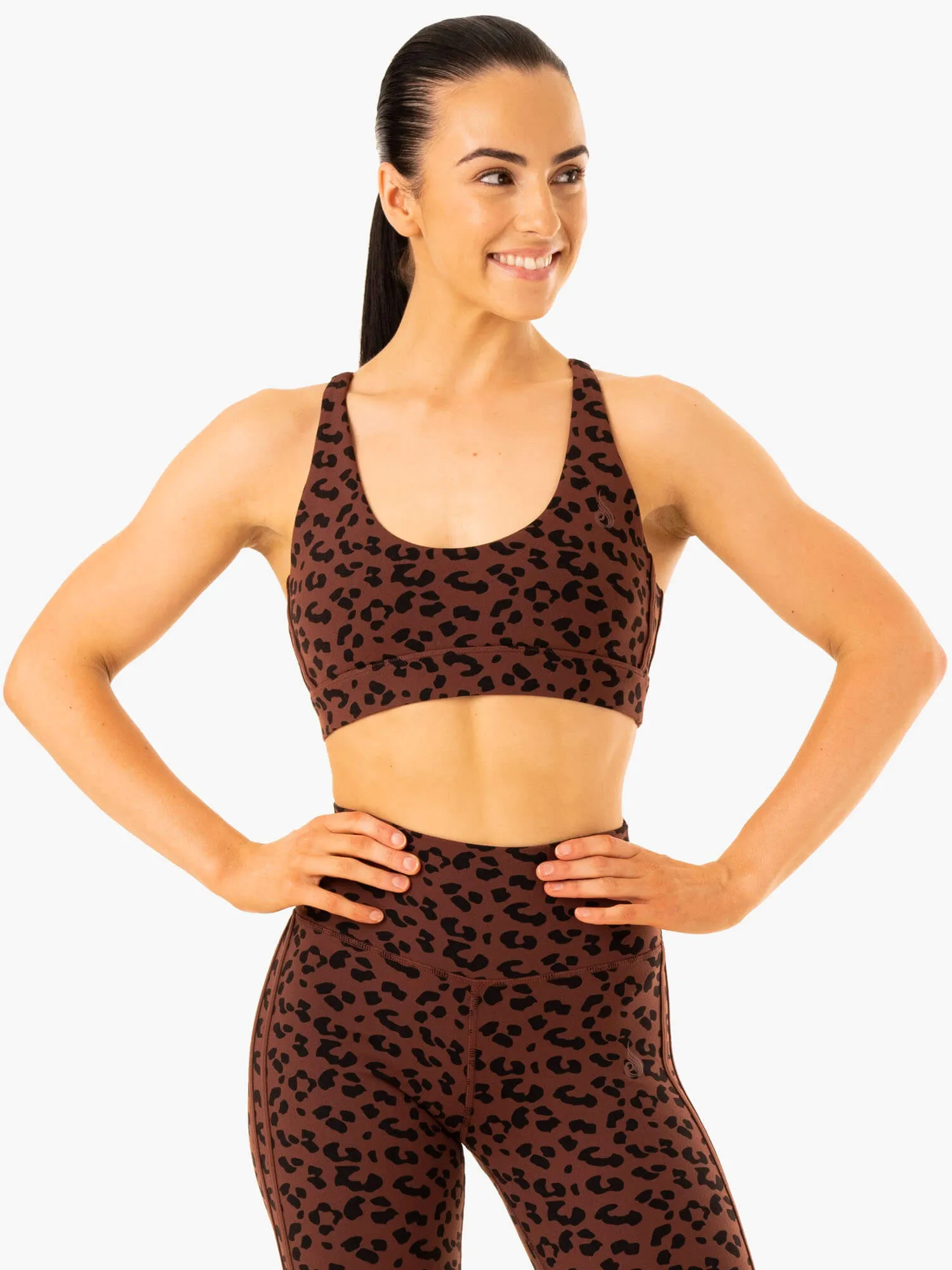 Evolution Sports Bra - Chocolate Leopard