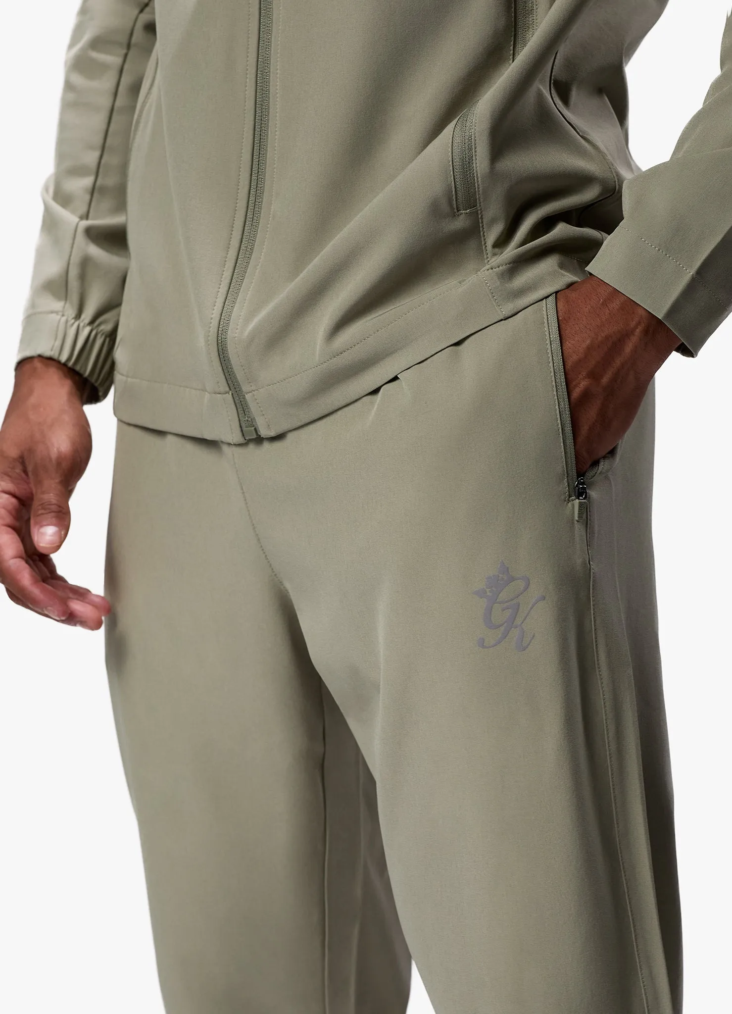 Gym King Flex Woven Tracksuit Bottom - Soft Khaki