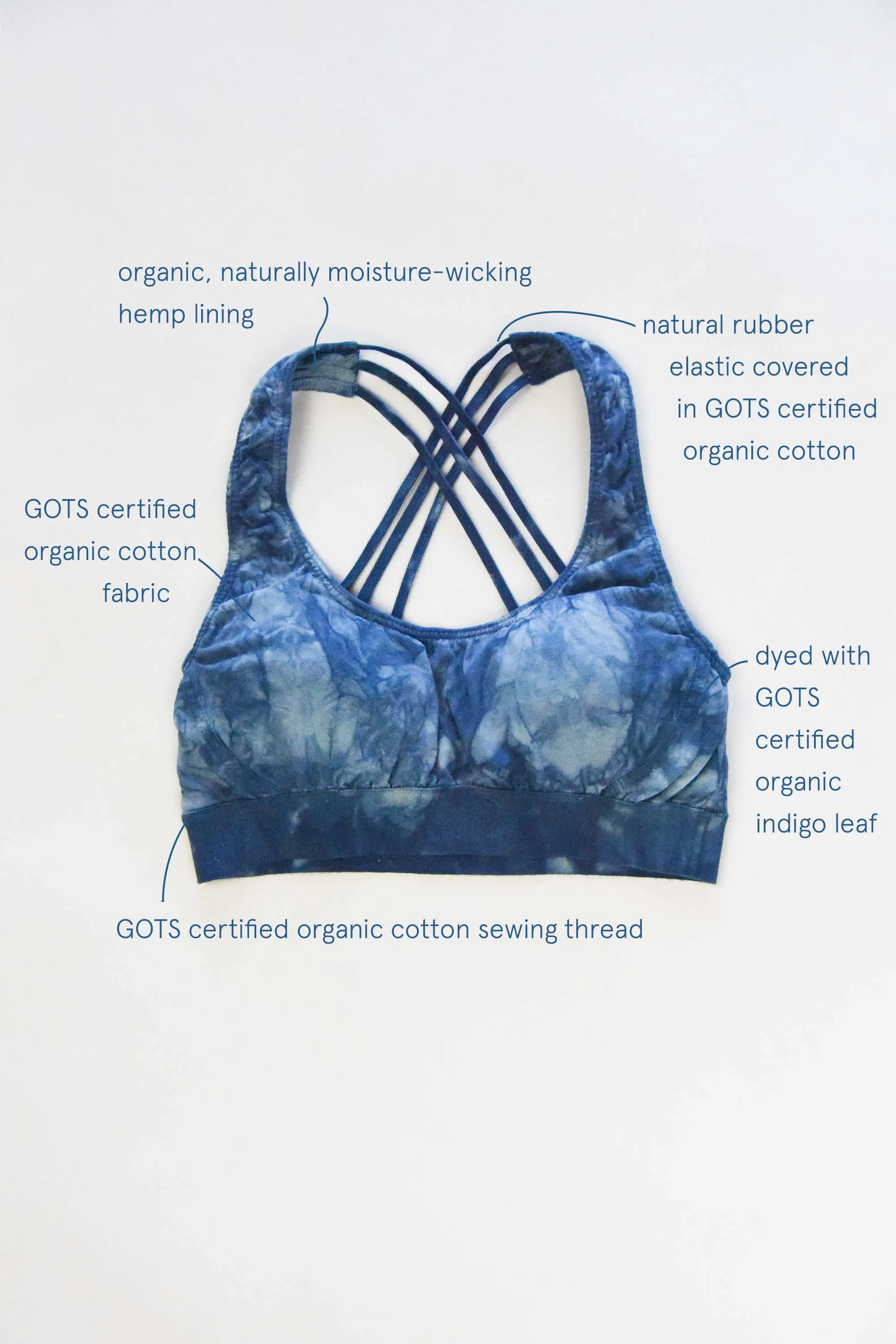 Organic Sports Bra (Shibori)