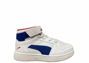 Puma Rebound Layup boy's sneakers shoe 370488 05 white blue