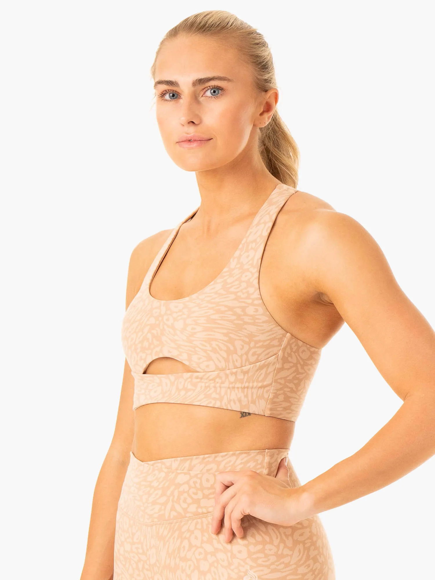 Rotation Sports Bra - Sandstone Leopard