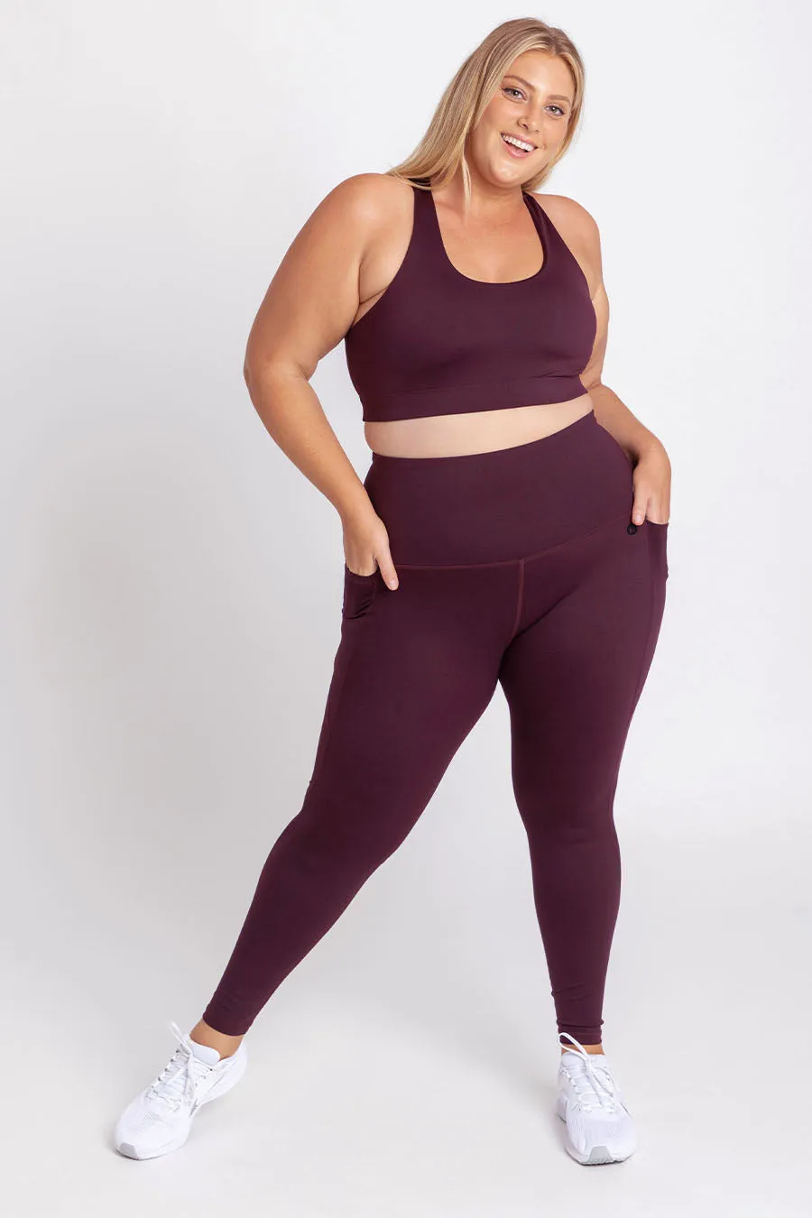 Training Pocket Full Length Tight - Wine