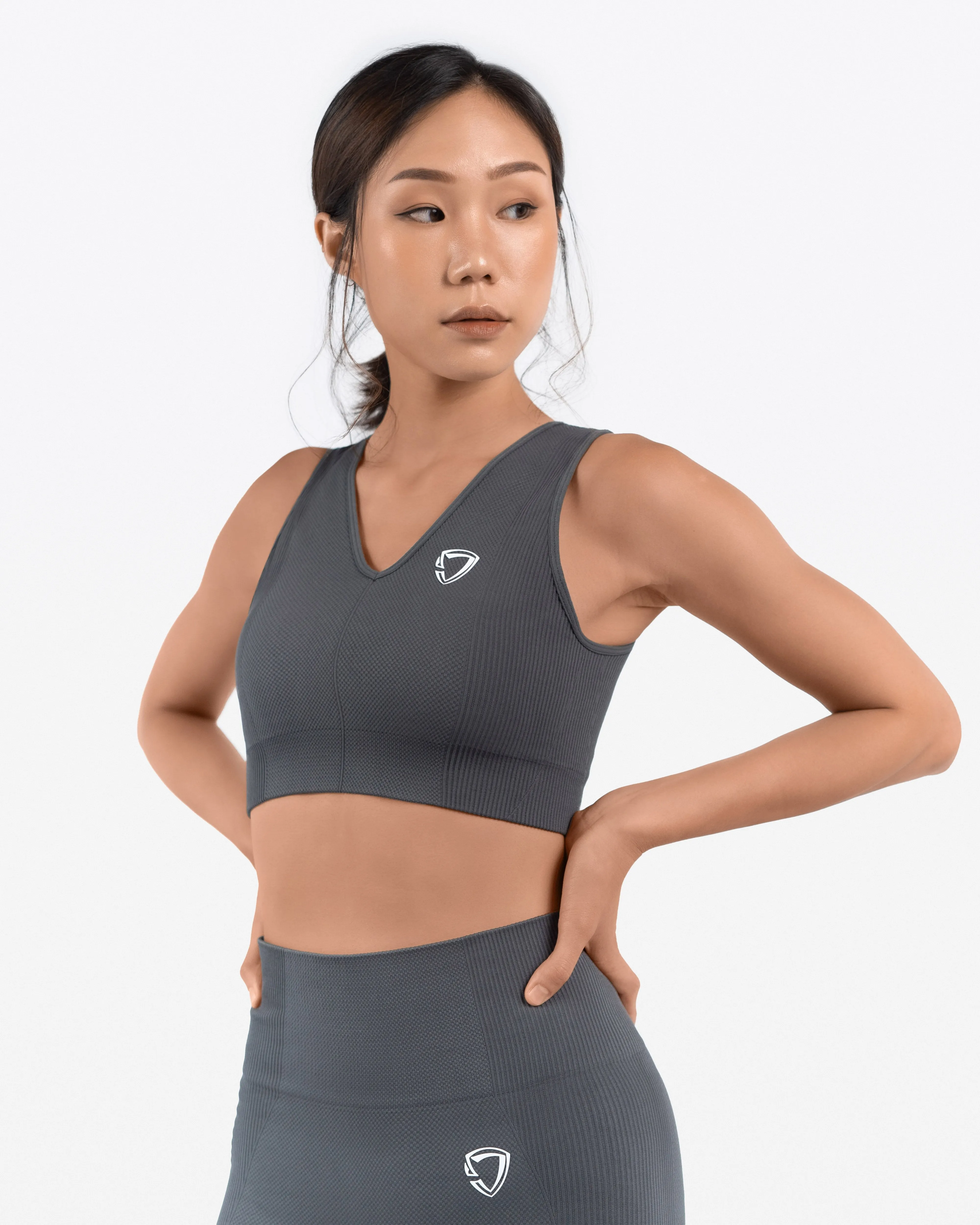 V-Neck Seamless Sports Bra